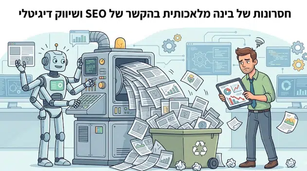 חסרונות של בינה מלאכותית בהקשר של SEO ושיווק דיגיטלי - דניאל זריהן