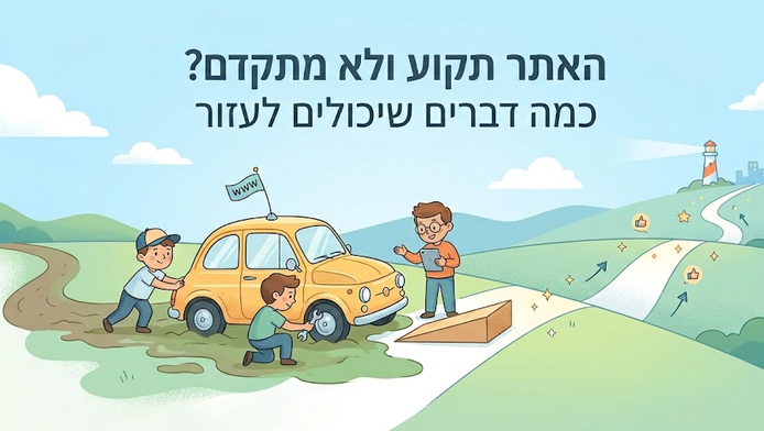 האתר תקוע ולא מתקדם? כמה דברים שיכולים לעזור! מדריך מאת דניאל זריהן האתר תקוע ולא מתקדם? כמה דברים שיכולים לעזור! מדריך מאת דניאל זריהן