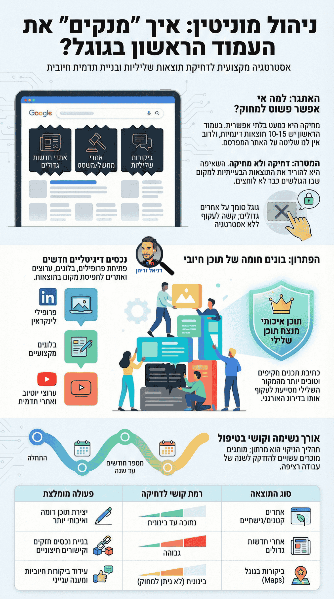 עמוד ראשון נקי בגוגל - מה המשמעות ואיך זה עובד? אינפוגרפיקה מאת דניאל זריהן עמוד ראשון נקי בגוגל - מה המשמעות ואיך זה עובד? אינפוגרפיקה מאת דניאל זריהן