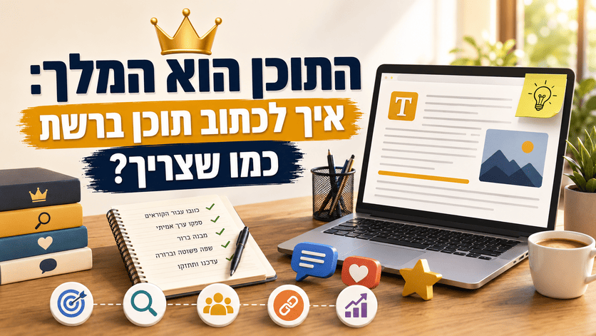 התוכן הוא המלך: איך לכתוב תוכן ברשת כמו שצריך? מדריך מאת דניאל זריהן התוכן הוא המלך: איך לכתוב תוכן ברשת כמו שצריך? מדריך מאת דניאל זריהן