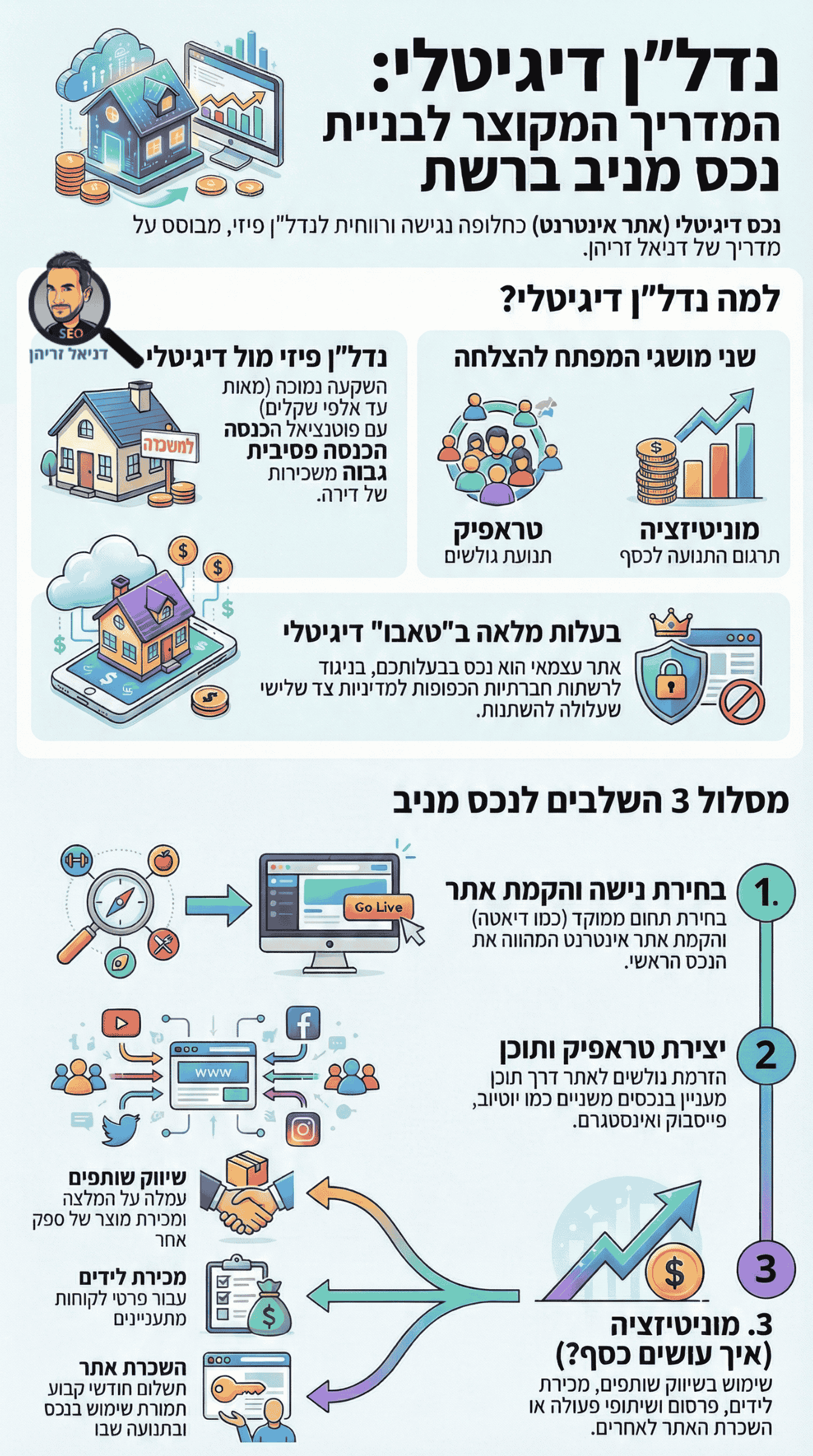 נכס דיגיטלי / נדל"ן דיגיטלי: מה זה ואיך עושים מזה כסף? אינפוגרפיקה מאת דניאל זריהן נכס דיגיטלי / נדל"ן דיגיטלי: מה זה ואיך עושים מזה כסף? אינפוגרפיקה מאת דניאל זריהן