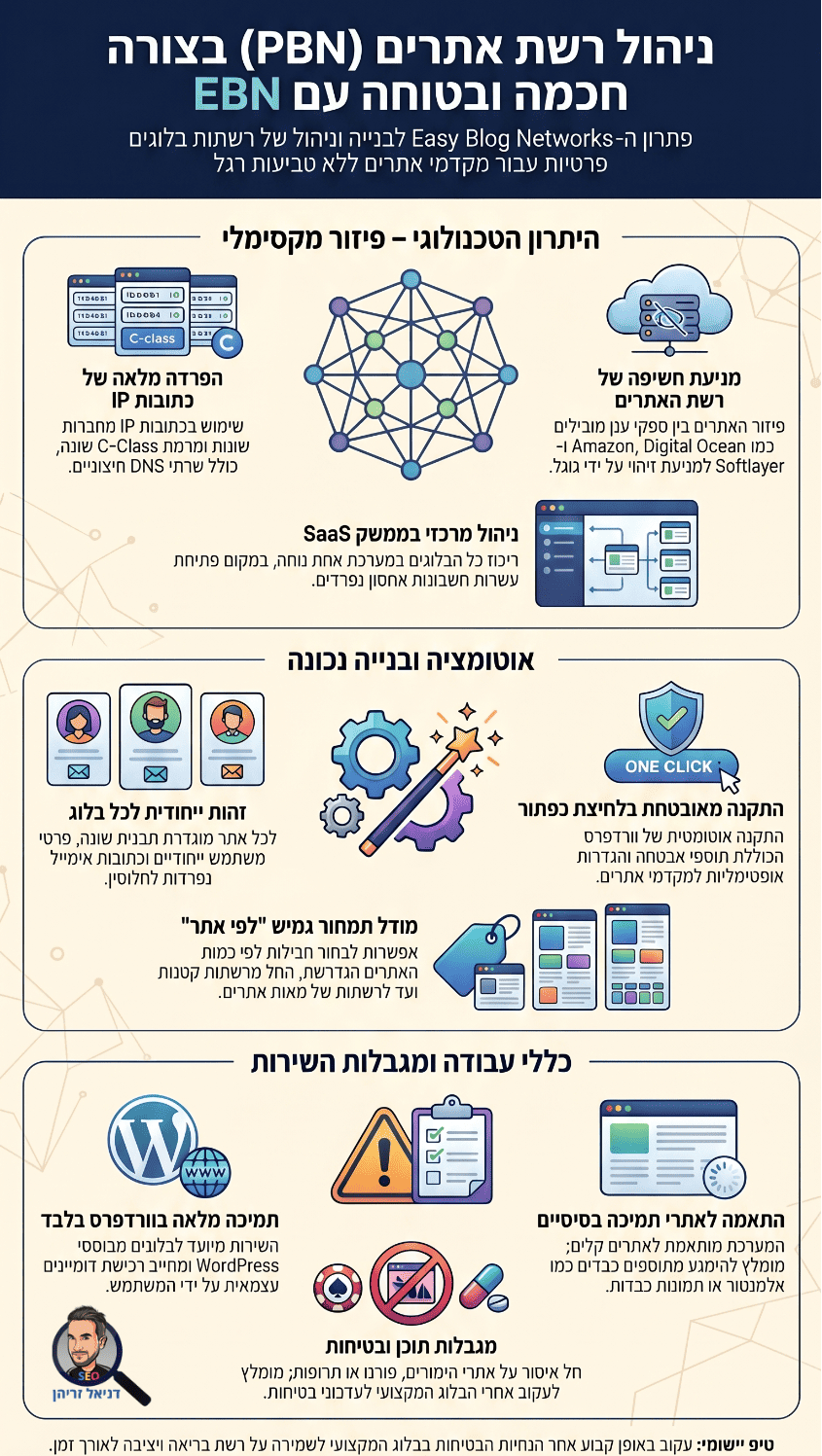 Easy Blog Networks (EBN) - סקירה מאת דניאל זריהן Easy Blog Networks (EBN) - סקירה מאת דניאל זריהן