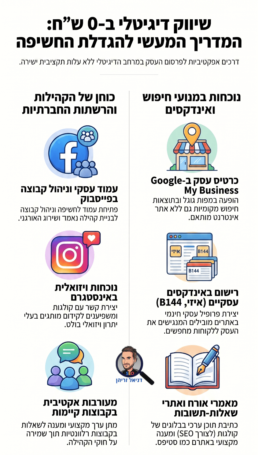 פרסום עסק חינם באינטרנט - כך תעשו זאת נכון - אינפוגרפיקה מאת דניאל זריהן פרסום עסק חינם באינטרנט - כך תעשו זאת נכון - אינפוגרפיקה מאת דניאל זריהן