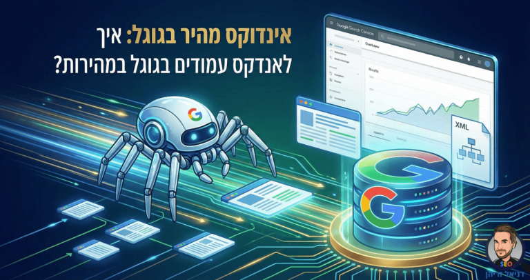 אינדוקס בגוגל - איך לאנדקס (להוסיף) עמודים לגוגל יותר מהר? מדריך מאת דניאל זריהן