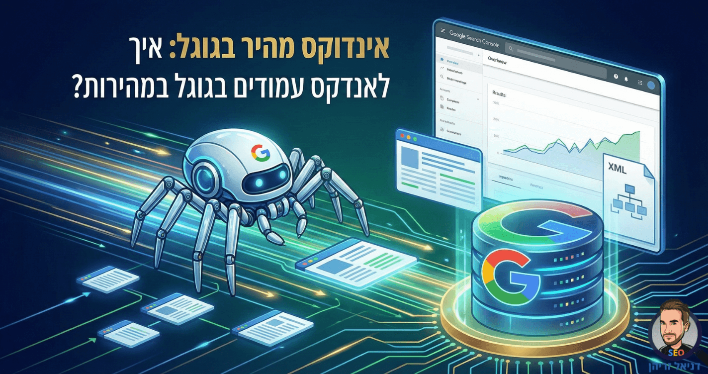 אינדוקס בגוגל - איך לאנדקס (להוסיף) עמודים לגוגל יותר מהר? מדריך מאת דניאל זריהן