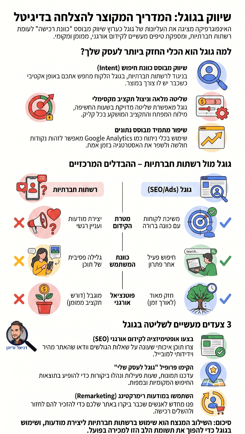 טיפים מובילים לקידום ושיווק בגוגל - אינפוגרפיקה מאת דניאל זריהן טיפים מובילים לקידום ושיווק בגוגל - אינפוגרפיקה מאת דניאל זריהן