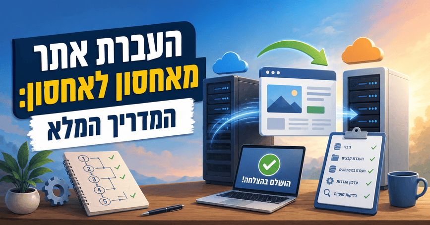 העברת אתר מאחסון לאחסון: המדריך המלא מאת דניאל זריהן העברת אתר מאחסון לאחסון: המדריך המלא מאת דניאל זריהן