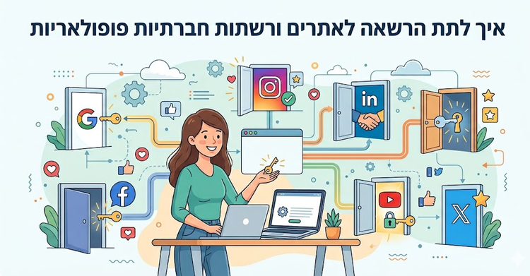 איך לתת הרשאה לאתרים ורשתות חברתיות פופולאריות - מדריך מאת דניאל זריהן איך לתת הרשאה לאתרים ורשתות חברתיות פופולאריות - מדריך מאת דניאל זריהן