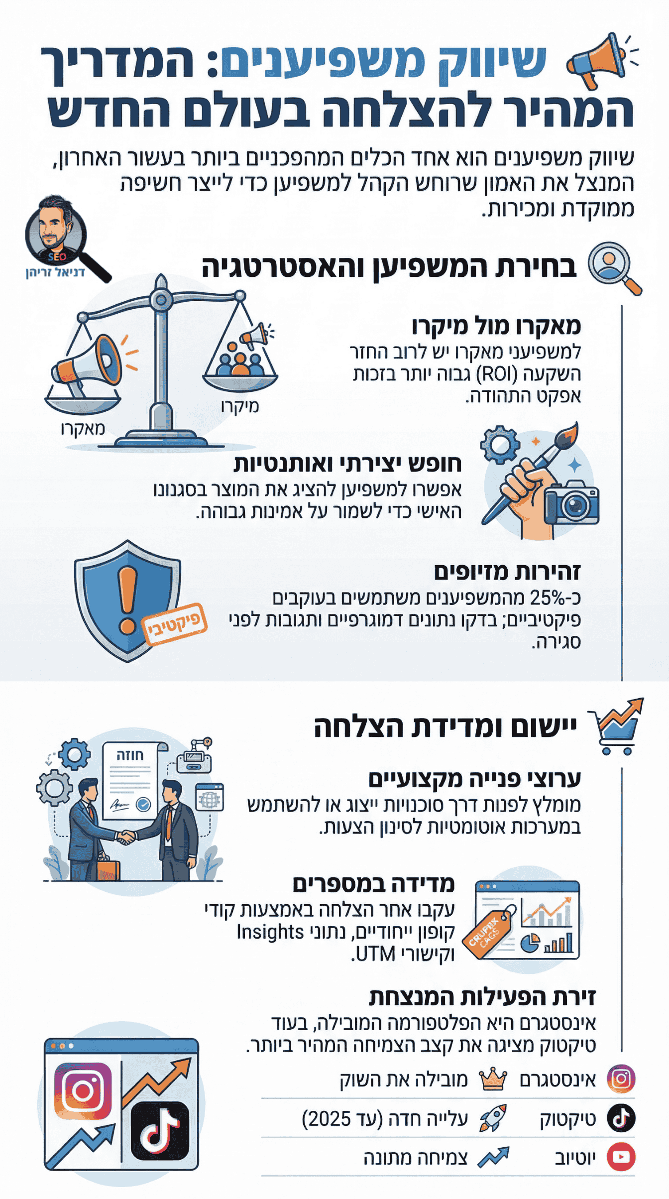 שיווק משפיענים - אינפוגרפיקה מאת דניאל זריהן שיווק משפיענים - אינפוגרפיקה מאת דניאל זריהן