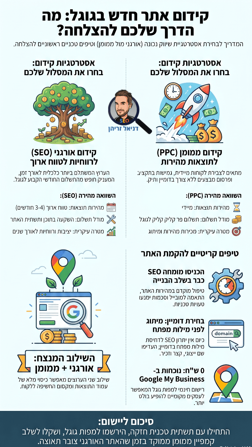 קידום אתרים לעסק חדש וקידום עסקים חדשים - אינפוגרפיקה מאת דניאל זריהן קידום אתרים לעסק חדש וקידום עסקים חדשים - אינפוגרפיקה מאת דניאל זריהן