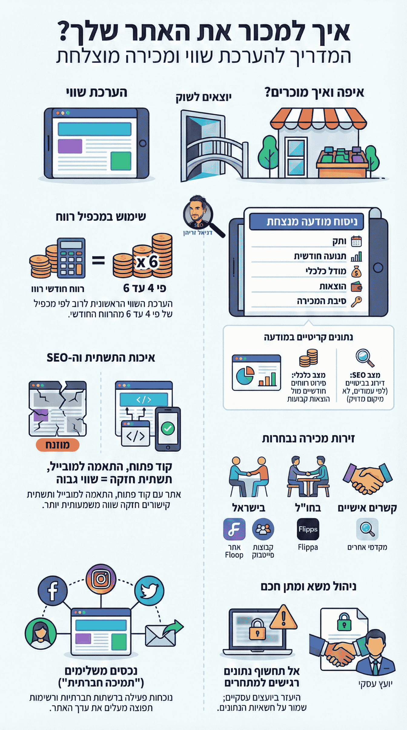 כמה שווה האתר שלי? איך למכור אתרי אינטרנט - מדריך מאת דניאל זריהן כמה שווה האתר שלי? איך למכור אתרי אינטרנט - מדריך מאת דניאל זריהן