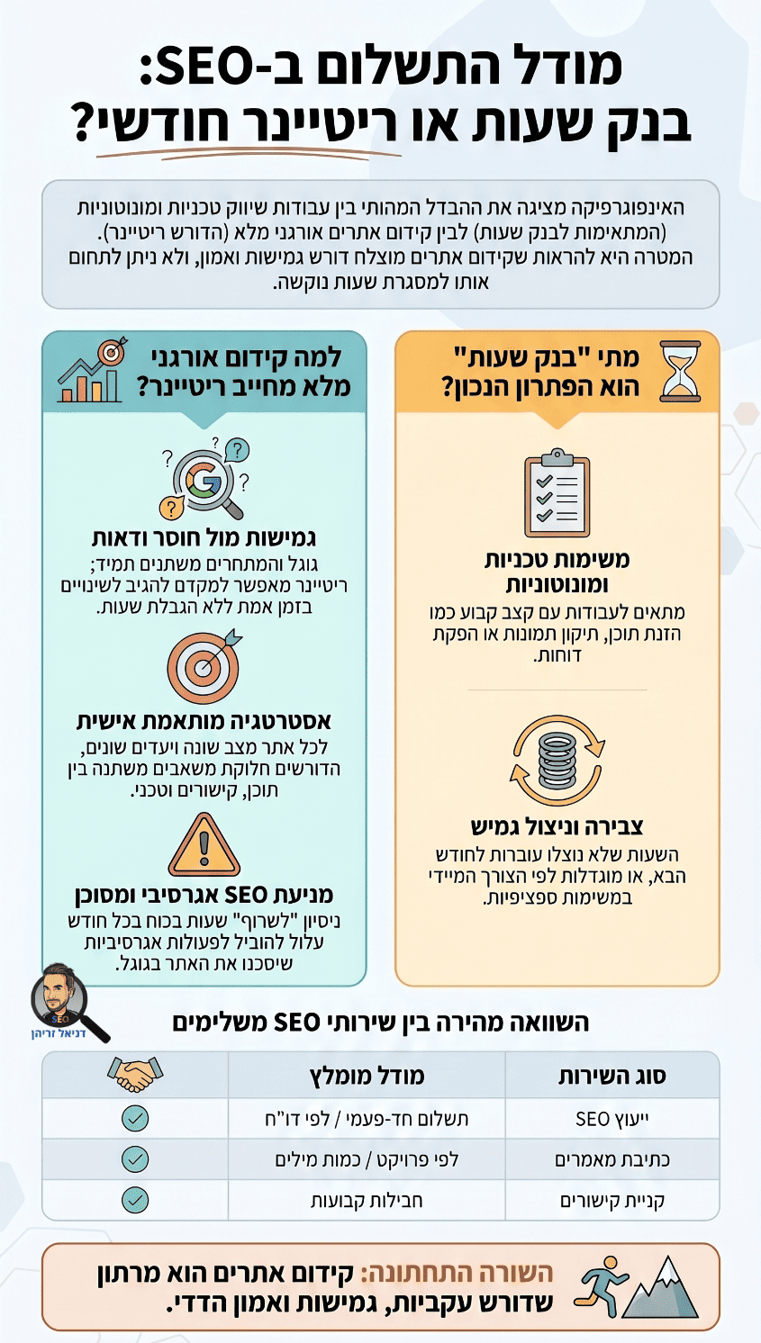 קידום אתרים לפי שעה - אינפוגרפיקה מאת דניאל זריהן קידום אתרים לפי שעה - אינפוגרפיקה מאת דניאל זריהן