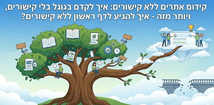 קידום אתרים ללא קישורים: איך לקדם בגוגל בלי קישורים, ויותר מזה - איך להגיע לדף ראשון ללא קישורים? דניאל זריהן