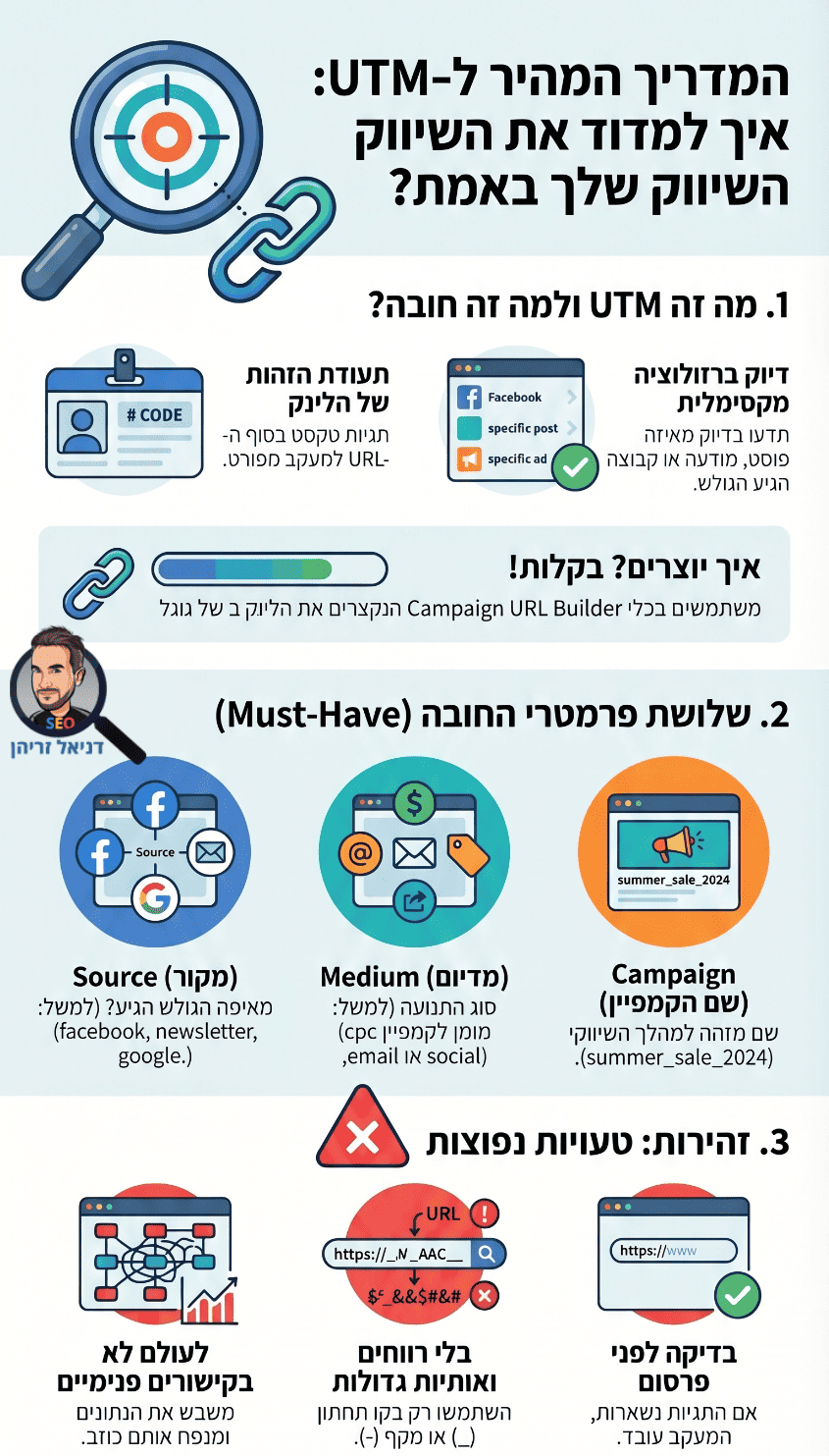מה זה UTM ולמה זה טוב? אינפוגרפיקה מאת דניאל זריהן מה זה UTM ולמה זה טוב? אינפוגרפיקה מאת דניאל זריהן