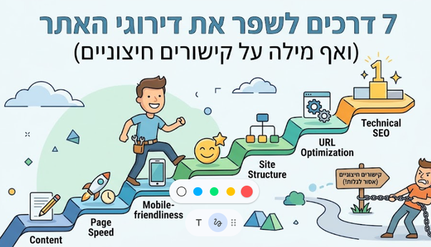 7 דרכים לשפר את דירוגי האתר (ואף מילה על קישורים חיצוניים) - דניאל זריהן 7 דרכים לשפר את דירוגי האתר (ואף מילה על קישורים חיצוניים) - דניאל זריהן