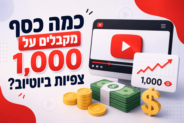 כמה כסף מקבלים על 1,000 צפיות ביוטיוב? מדריך מקיף מאת דניאל זריהן
