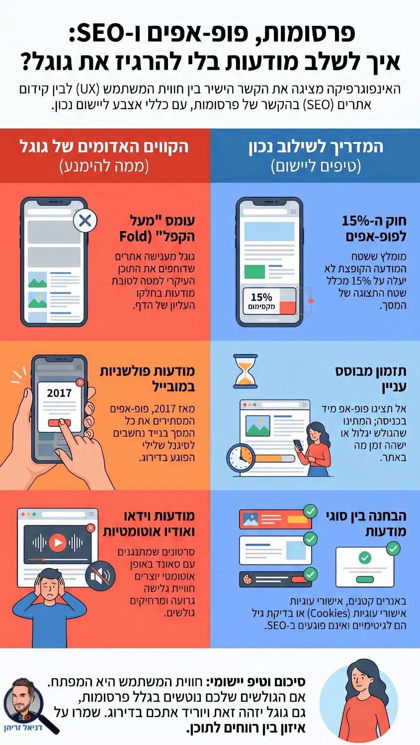 פרסומות וקידום אתרים: האם עודף פרסומות פוגע ב-SEO של האתר? אינפוגרפיקה מאת דניאל זריהן פרסומות וקידום אתרים: האם עודף פרסומות פוגע ב-SEO של האתר? אינפוגרפיקה מאת דניאל זריהן