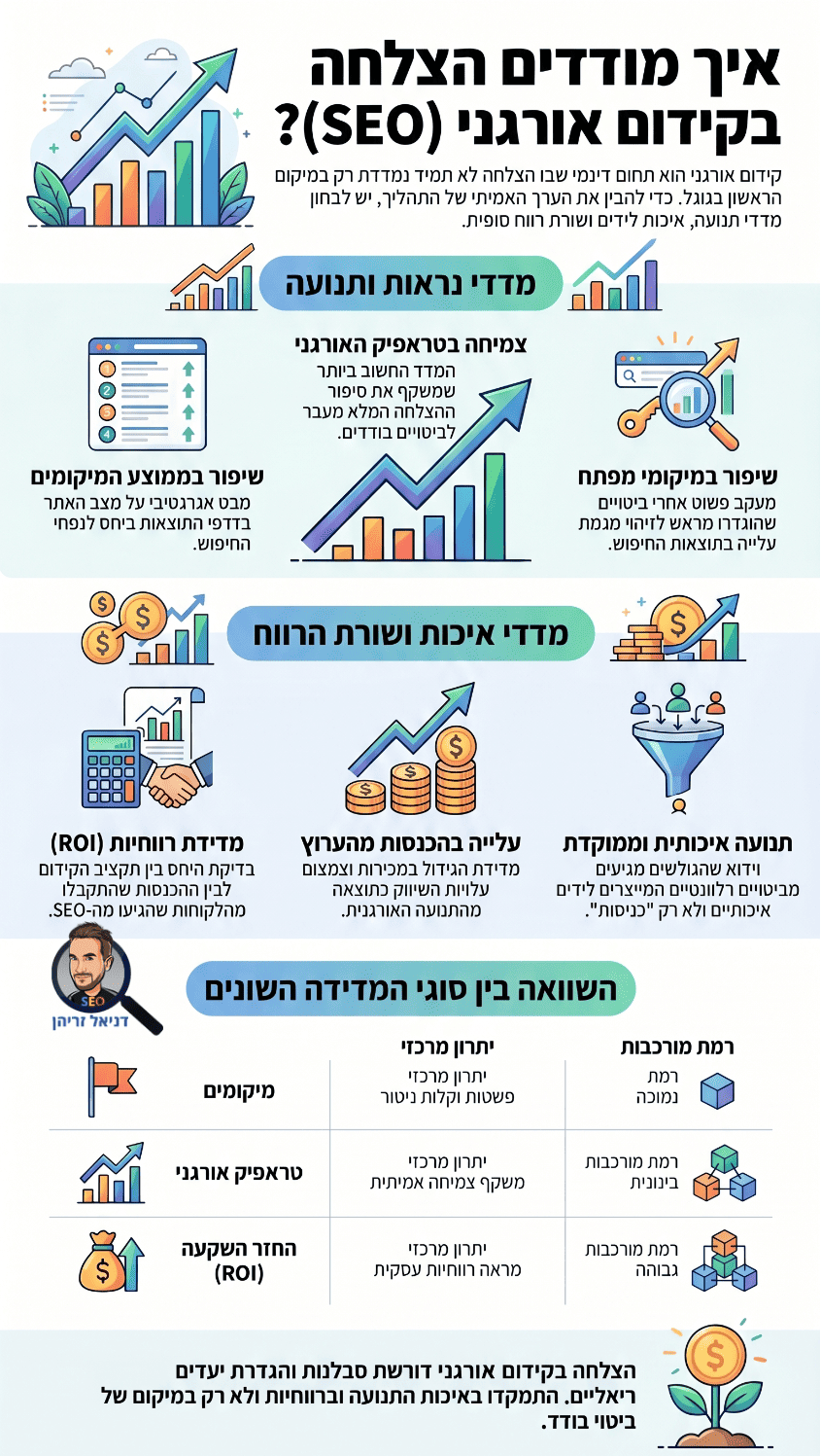 איך מודדים הצלחה בקידום אורגני? אינפוגרפיקה מאת דניאל זריהן איך מודדים הצלחה בקידום אורגני? אינפוגרפיקה מאת דניאל זריהן