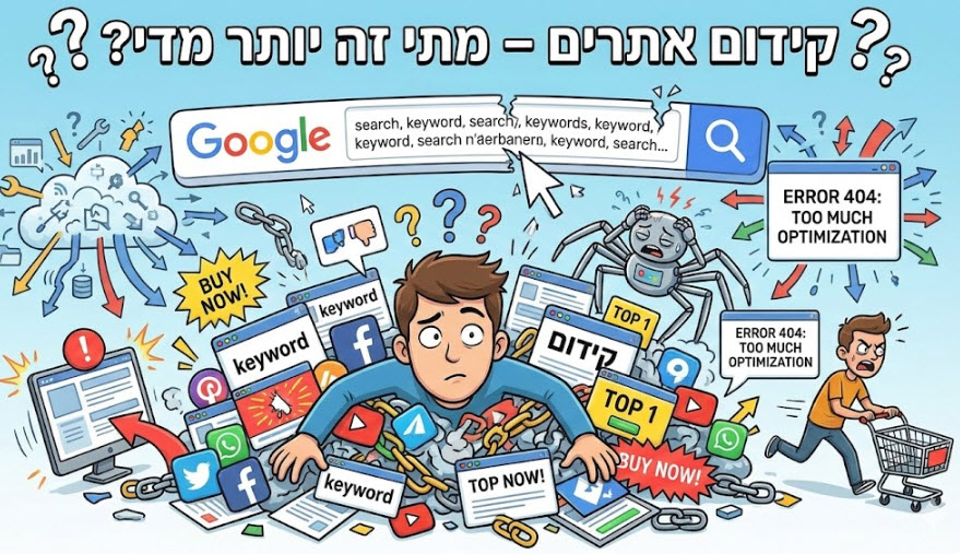 קידום אתרים - מתי זה יותר מדי? מדריך מאת דניאל זריהן קידום אתרים - מתי זה יותר מדי? מדריך מאת דניאל זריהן