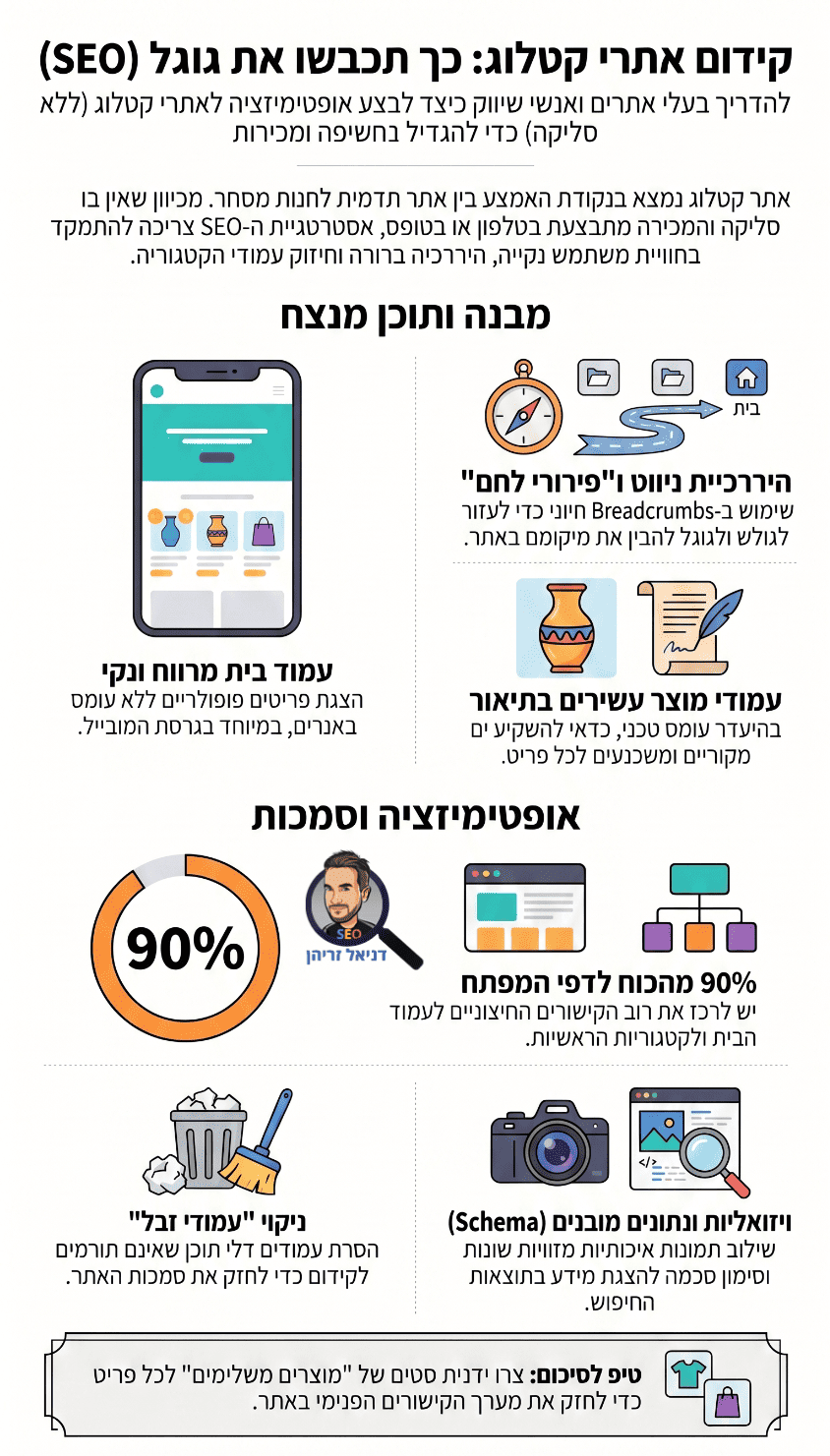 קידום אתרי קטלוג - איך לקדם אתרים קטלוגיים? אינפוגרפיקה מאת דניאל זריהן קידום אתרי קטלוג - איך לקדם אתרים קטלוגיים? אינפוגרפיקה מאת דניאל זריהן