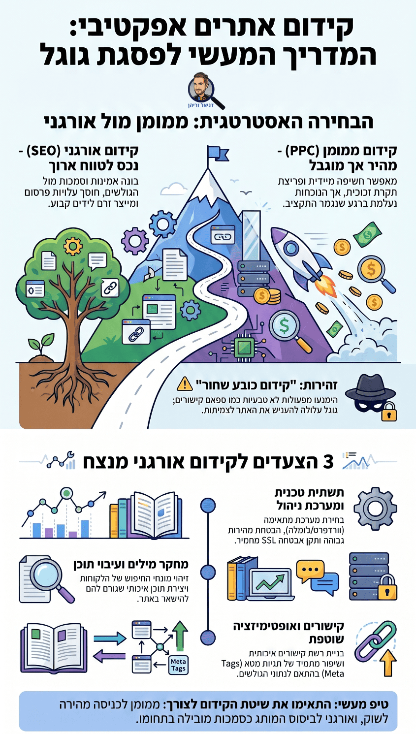 קידום אתרים אפקטיבי - אינפוגרפיקה מאת דניאל זריהן קידום אתרים אפקטיבי - אינפוגרפיקה מאת דניאל זריהן