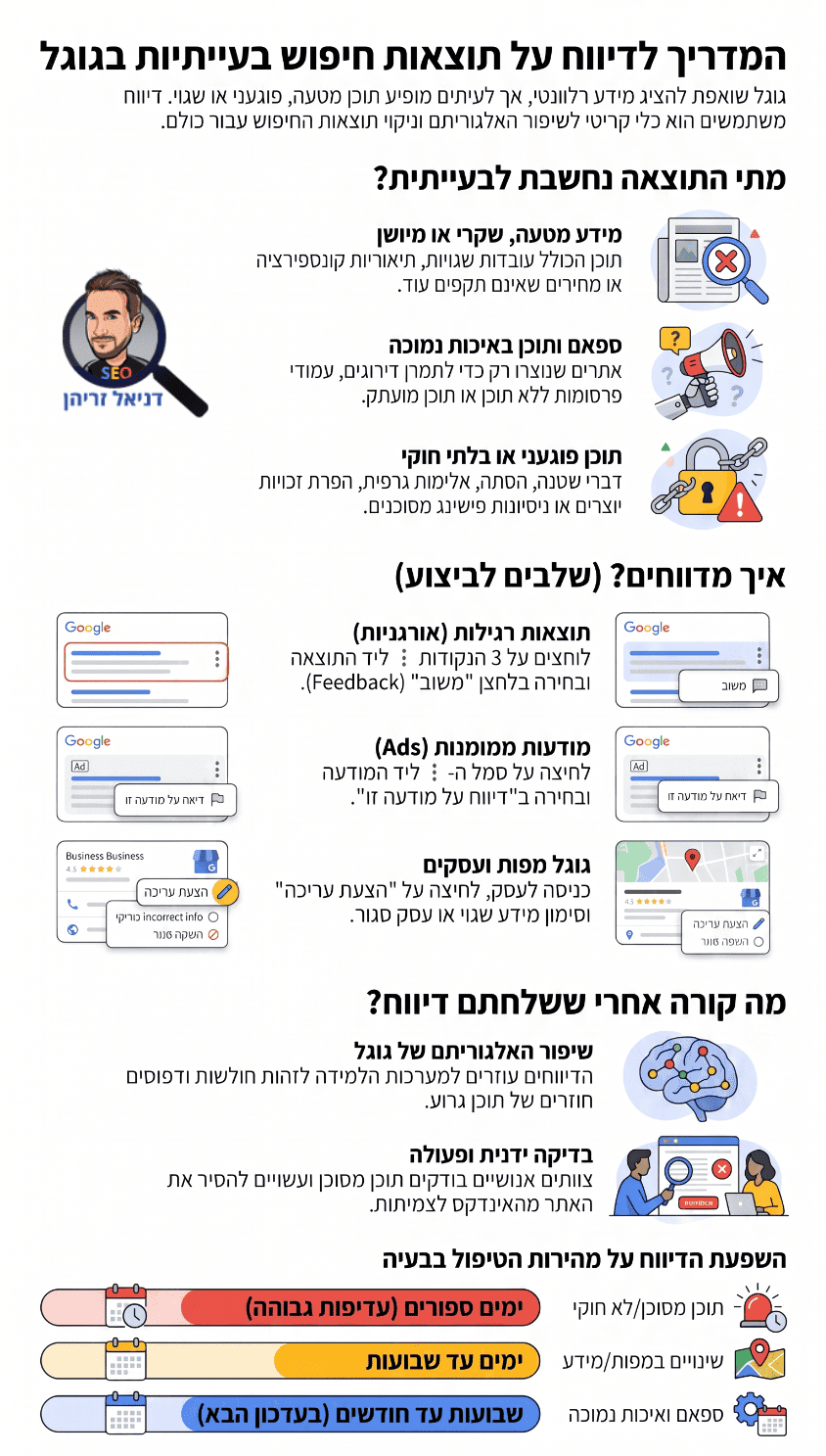 דיווח על תוצאות בגוגל - אינפוגרפיקה מאת דניאל זריהן דיווח על תוצאות בגוגל - אינפוגרפיקה מאת דניאל זריהן