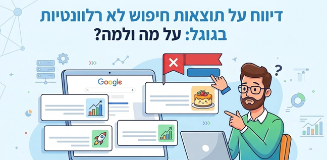 דיווח על תוצאות חיפוש לא רלוונטיות בגוגל: מדריך מאת דניאל זריהן דיווח על תוצאות חיפוש לא רלוונטיות בגוגל: מדריך מאת דניאל זריהן