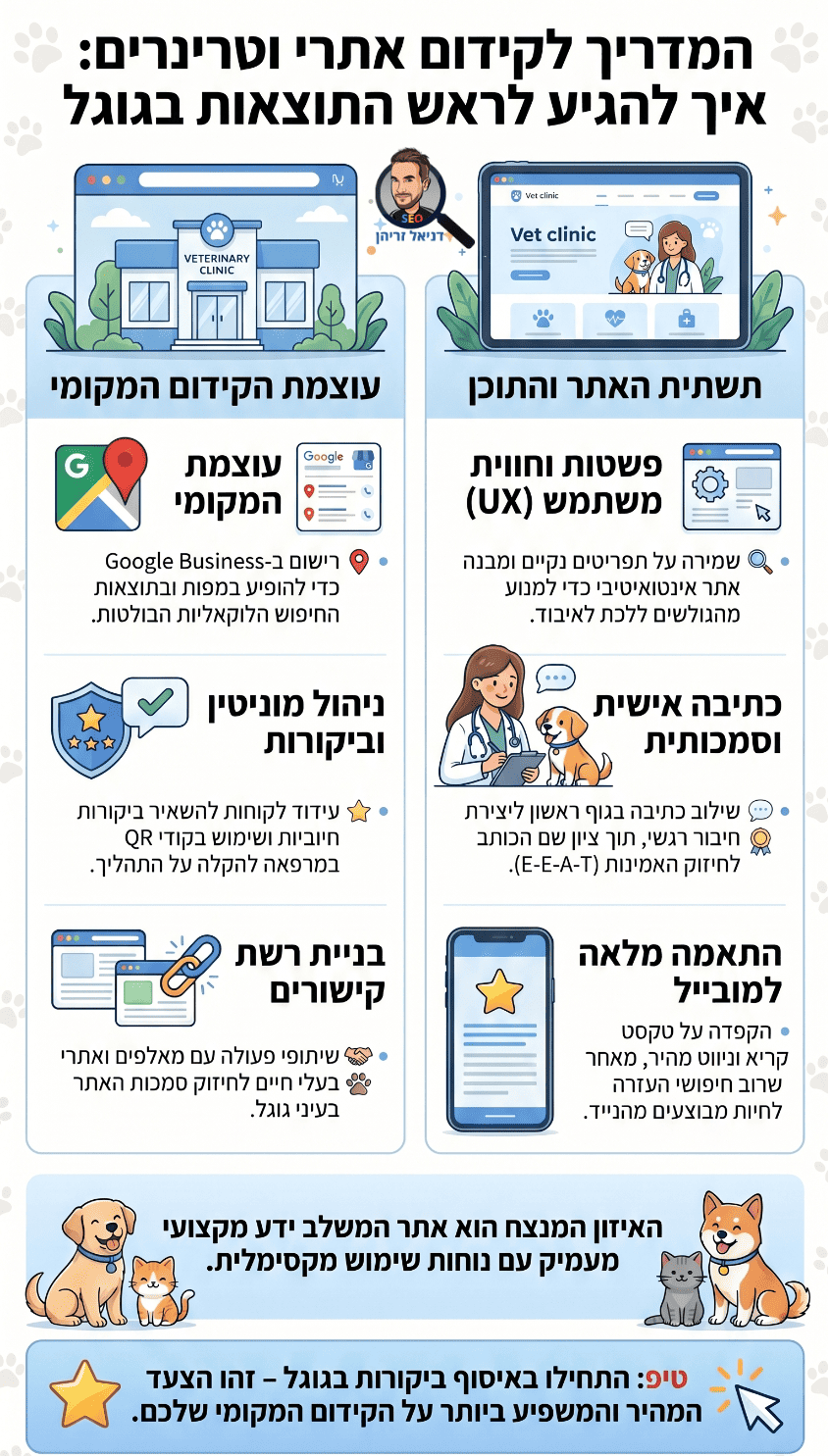 קידום אתרים לוטרינרים - אינפוגרפיקה מאת דניאל זריהן קידום אתרים לוטרינרים - אינפוגרפיקה מאת דניאל זריהן