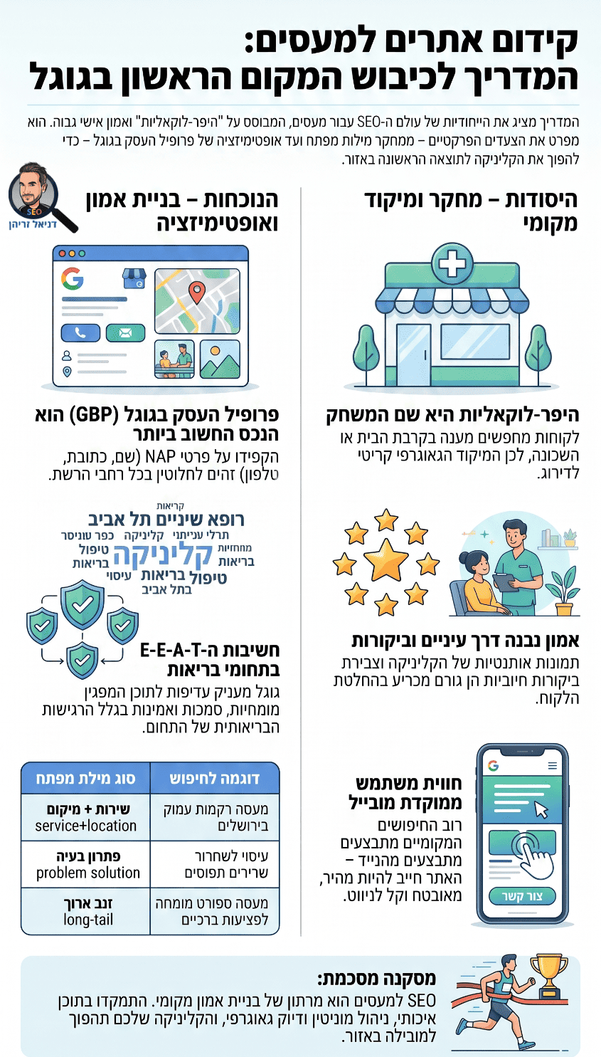 קידום אתרים אורגני (SEO) למעסים ומטפלים במגע - אינפוגרפיקה מאת דניאל זריהן קידום אתרים אורגני (SEO) למעסים ומטפלים במגע - אינפוגרפיקה מאת דניאל זריהן
