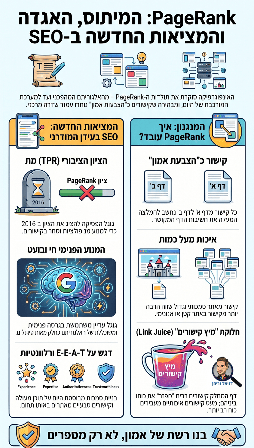 מה זה PageRank (PR) ומה המשמעות של זה בקידום של היום? אינפוגרפיקה מאת דניאל זריהן מה זה PageRank (PR) ומה המשמעות של זה בקידום של היום? אינפוגרפיקה מאת דניאל זריהן