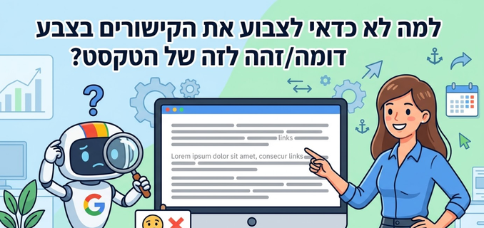 למה לא כדאי לצבוע את הקישורים בצבע דומה/זהה לזה של הטקטס? דניאל זריהן