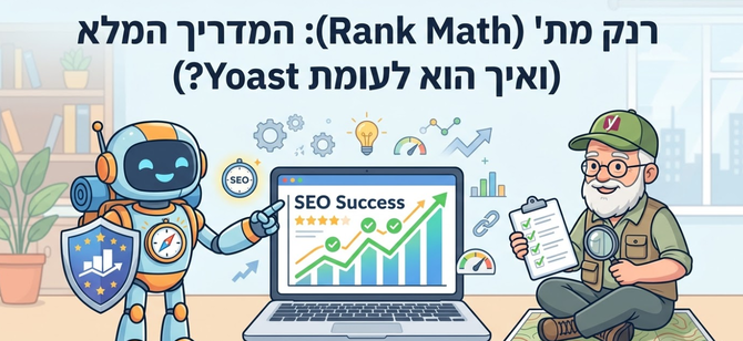 רנק מת' (Rank Math): המדריך המלא (ואיך הוא לעומת Yoast?) מדריך מאת דניאל זריהן