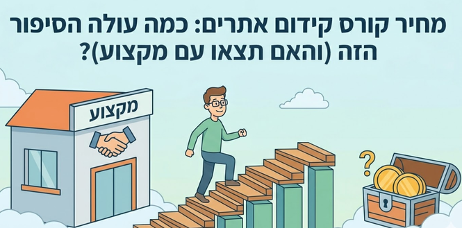 מחיר קורס קידום אתרים: כמה עולה הסיפור הזה (והאם תצאו עם מקצוע)? מדריך מאת דניאל זריהן