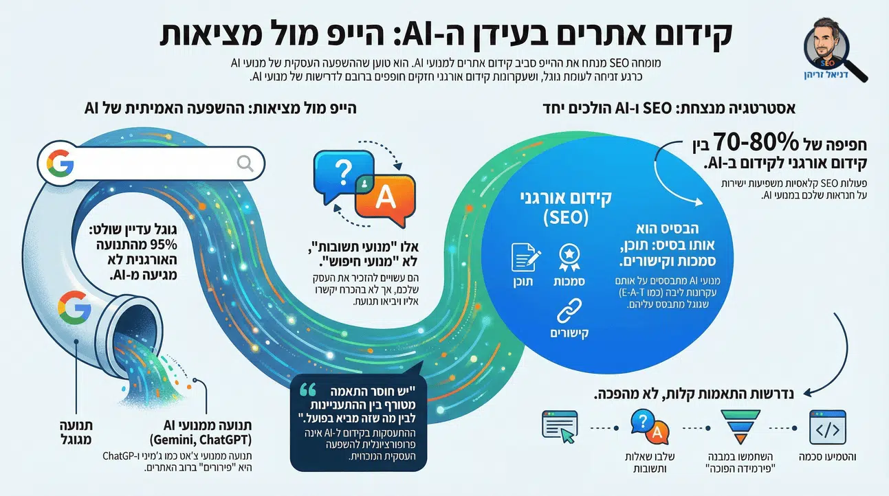 קידום אתרים SEO מול קידום במנועי AI קידום אתרים SEO מול קידום במנועי AI