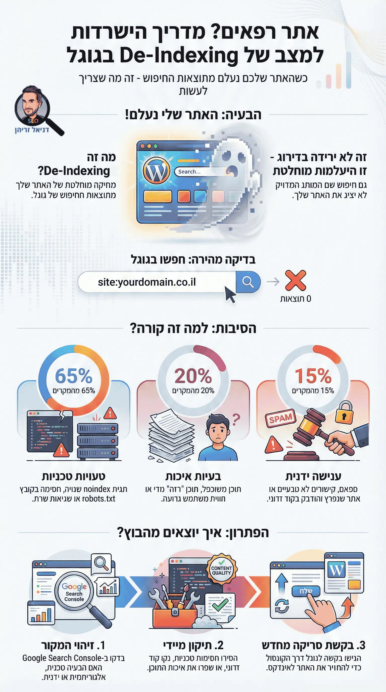 מה זה דה אינדקס (De Indexing) בגוגל? אינפוגרפיקה מאת דניאל זריהן מה זה דה אינדקס (De Indexing) בגוגל? אינפוגרפיקה מאת דניאל זריהן