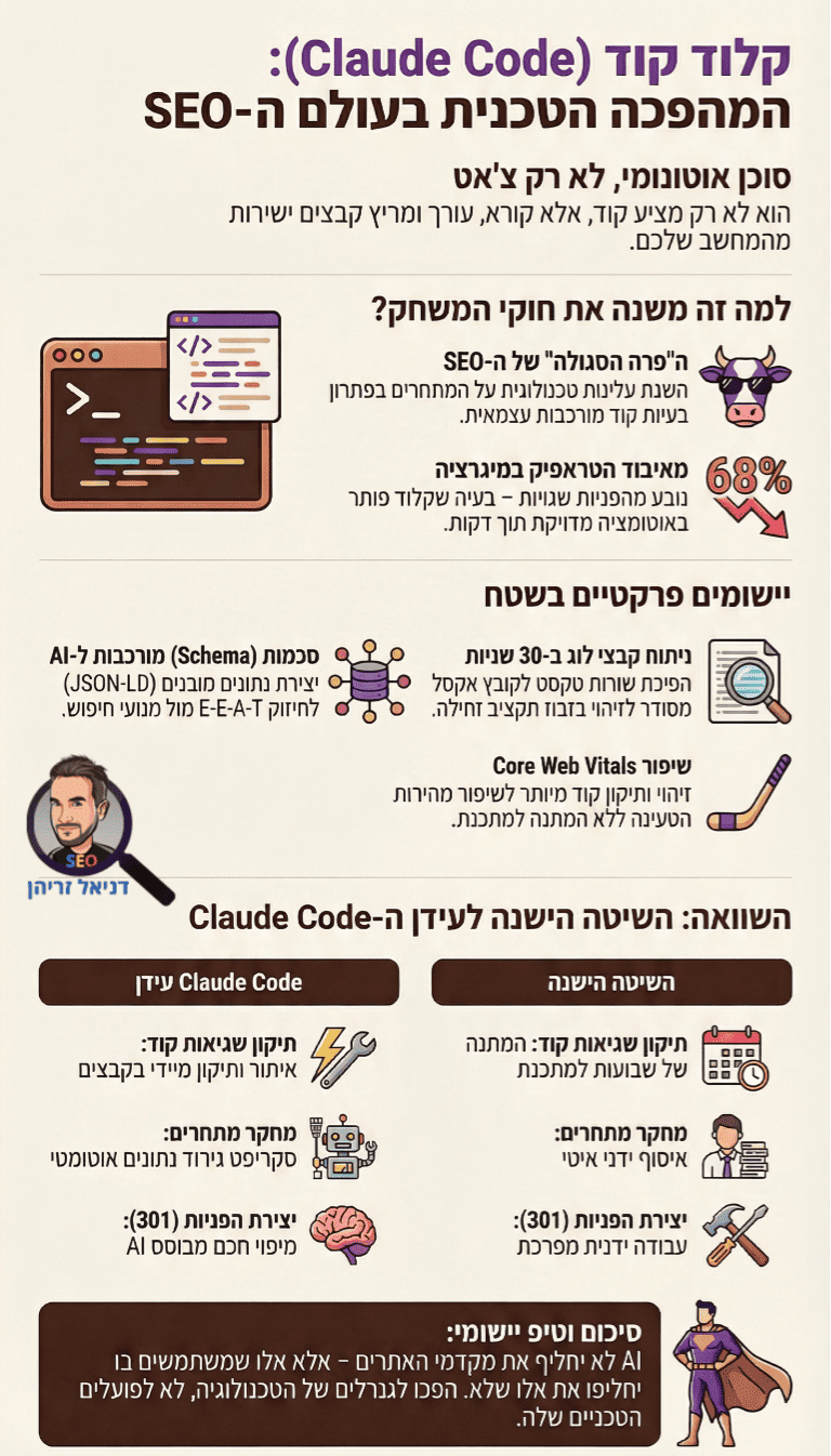 מה זה קלוד קוד (Claude Code) ואיך הוא הולך לשנות לכם את החיים? אינפוגרפיקה מאת דניאל זריהן מה זה קלוד קוד (Claude Code) ואיך הוא הולך לשנות לכם את החיים? אינפוגרפיקה מאת דניאל זריהן