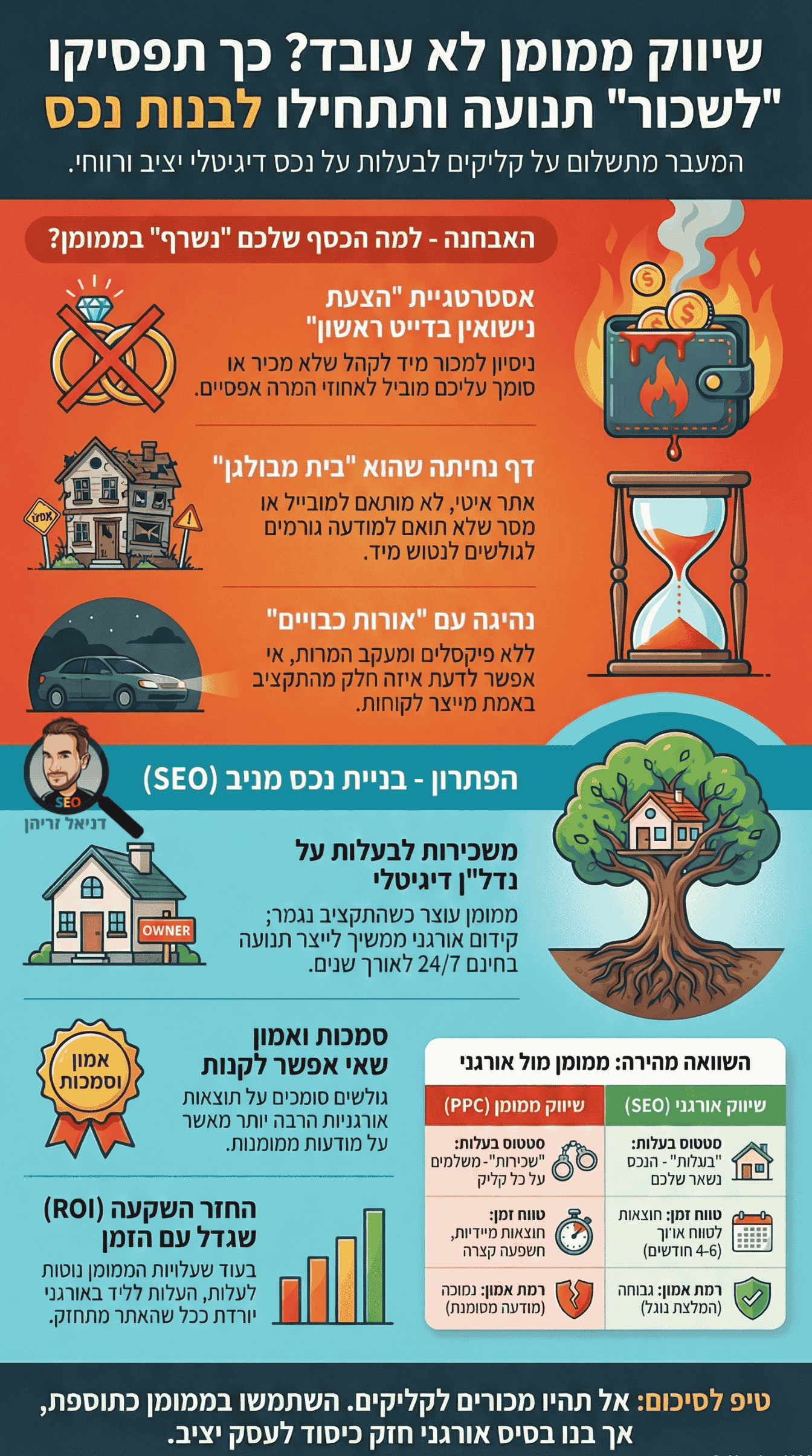 שיווק ממומן לא עובד - מה עושים? אינפוגרפיקה של דניאל זריהן שיווק ממומן לא עובד - מה עושים? אינפוגרפיקה של דניאל זריהן