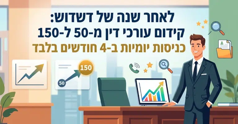 קייס סטאדי קידום אתר של עורך דין - מ50 ל150 כניסות יומיות ב-4 חודשים (דניאל זריהן)